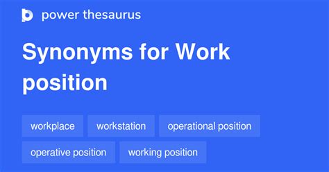 job position synonym|POSITION Synonyms: 146 Similar and Opposite Words.
